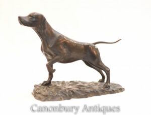 تمثال كلب المؤشر البرونزي الإنجليزي - نحت الكلب