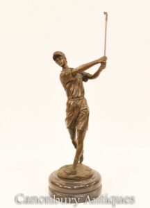 تمثال لاعب الجولف الاسكتلندي البرونزي - صب الجولف