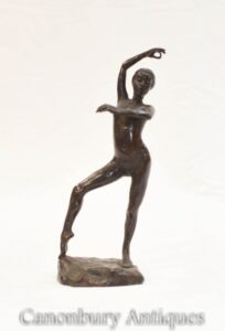 عارية راقصة حورية تمثال برونزي الفن الأتروسكي