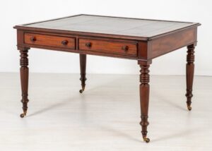 مكتب ويليام الرابع - طاولة المكتبة العتيقة الماهوجني