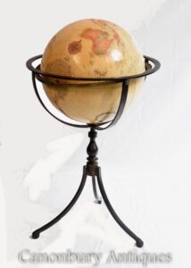 العتيقة غلوب على البرونزية الوقوف - خريطة العالم 1930