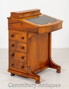 الفيكتوري دافنبورت مكتب العتيقة الجوز حوالي 1880